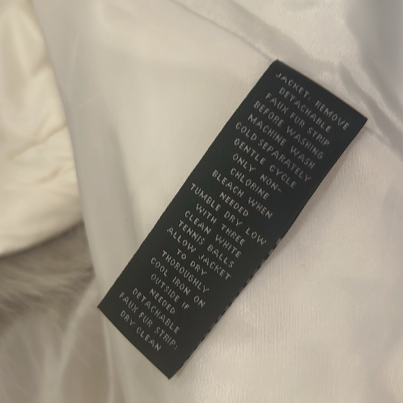 White Hooded Parka with Faux Fur Trim - Picture 8 of 12